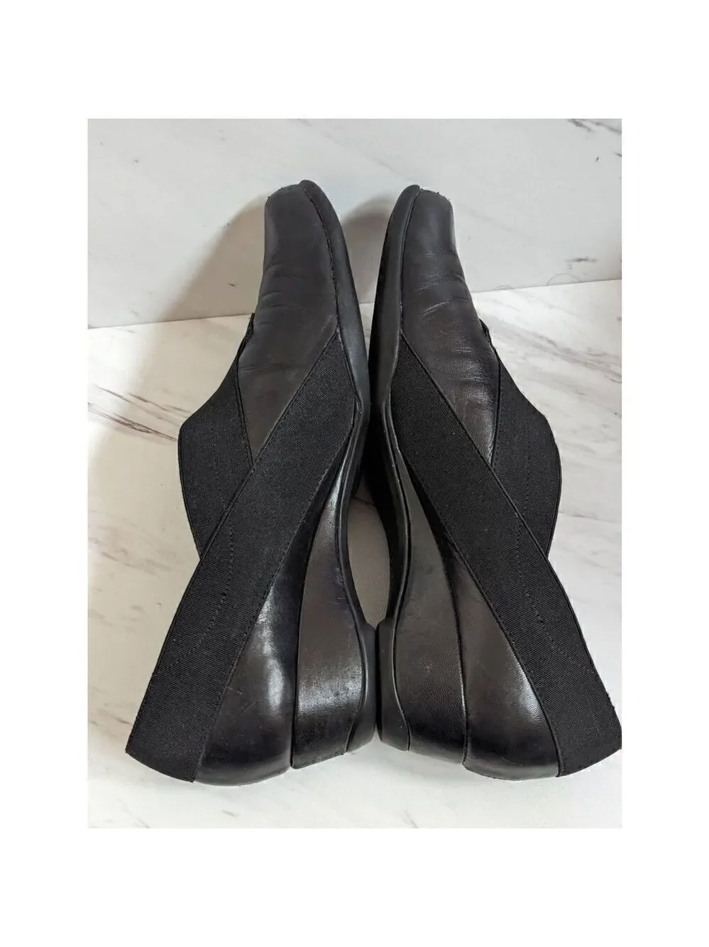 Clark's Women's Black Leather Artisan Slip On Walking Comfort Shoe Size 8M